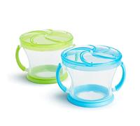 Munchkin Lot de 2 attrape-goûter, bleu/vert