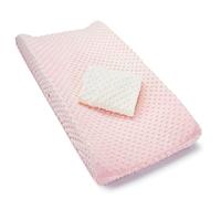 Munchkin Lot de 2 housses pour matelas à langer - Rose/blanc - Compatible avec matelas à langer profilé standard