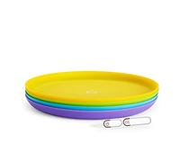 Munchkin Lot de 4 assiettes pour enfant sans BPA, passent au micro-ondes et au lave-vaisselle