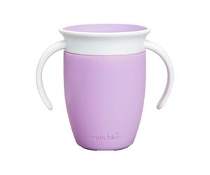 Munchkin Miracle 360 Gobelet d'apprentissage pour tout-petits et bébés | Sans BPA | Anti-déversement | Anti-fuite | Sevrage du bébé à partir de 6 mois | 207 ml | Violet