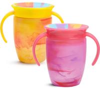 Munchkin Miracle 360° Tie Dye Cup Tropical jaune et rose 2 pièces, 207 ml