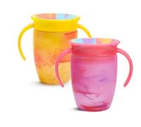Munchkin Miracle 360° Tie Dye Cup Tropical Yellow And Pink 2 Pcs, 207 Ml Multicolore