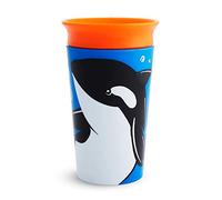 Munchkin Miracle 360° WildLove Tasse à bec | Tasse Étanches | Tasse de Sevrage Bébé Sans BPA avec Bord de Boisson 360° - Emballage Écologique | 9oz/266ml | Orque