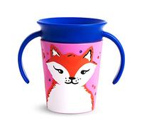 Munchkin Miracle 360° WildLove Tasse Bébé | Tasse Bébé Étanches | Tasse de Sevrage Bébé Sans BPA avec Bord de Boisson 360° - Emballage Écologique | 6oz/177ml | Renard