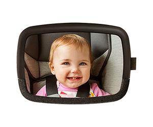 Munchkin Miroir Pivotant de Sécurité pour Siège Auto Bébé | Miroir XL Large Angle pour Bébé et Tout-Petits | 100% Anti-Casse & Testé en Cas d'Accident | Accessoires Essentiels de Voyage