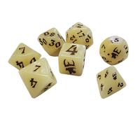 Munchkin Polyhedral Dice Set Tan/Brown Custom Dice, Perfect for Use with Steve
