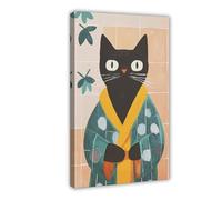 Munchkin Poster sur toile pour chambre à coucher Motif chat 60 x 90 cm