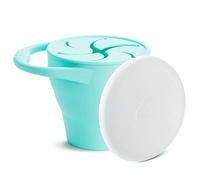 Munchkin Pot de Sevrage en Silicone | Attrape-Crème Pliable | Contenant Alimentaire | Pot pour Enfants sans BPA avec Couvercle | Anti-Déversement | Menthe