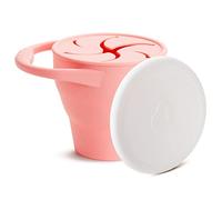 Munchkin Pot de Sevrage en Silicone Silicone | Attrape-Crème Pliable | Contenant Alimentaire | Pot pour Enfants sans BPA avec Couvercle | Anti-Déversement | Corail