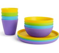 Munchkin Ensemble de Repas Multi Tout-Petits | Tasse, Bols et Assiettes Tout-Petits | Essentiels Bébé | Sans BPA | Sets d'Assiettes et Bols Empilables pour Enfants pour le Sevrage | Pack de 12