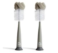 Munchkin® Sponge™ Lot de 2 brosses à Bouteille, Design Moderne, Gris