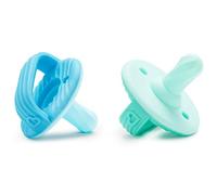 Munchkin Sucette/Jouet de Dentition en Silicone Sili-Soothe & Teethe Bleu/Vert Menthe 2 Pièces 1 Unité