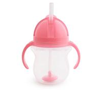 Munchkin Tasse à Paille avec Verrouillage Click Lock Tip & Sip | Tasse Sippy Bébé avec Paille | Sans BPA | Tasse Étanche | Paille Lestée | Biberons Bébé - 7 oz / 207 ml | Rose