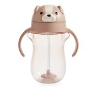 Munchkin Tasse d’apprentissage Any Angle avec paille lestée anti-fuite | Gobelet de transition pour bébés et tout-petits | Technologie Click Lock | Diversification menée par bébé (DME)| 296 ml | Chien