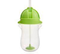 Munchkin Click Lock Tip and Sip Weighted Straw Cup, 10oz/296 ml, 1 pack, Green