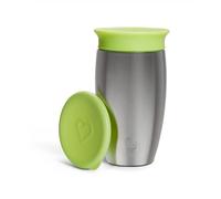 Munchkin Tasse Miracle 360 en Acier Inoxydable | Tasse Bébé & Tout-Petits Sans BPA | Idéale pour le Sevrage | Tasses Enfants Leakproof | 12+ Mois | 296ml | Vert