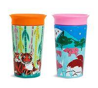 Munchkin Tasse Miracle WildLove 360 | Tasse Tout-Petits | Tasses Sippy Bébé & Tout-Petits Sans BPA | Non-Coulante | Leakproof | 9oz/266ml | 2 Pack | Rhino Polaire/Tigre