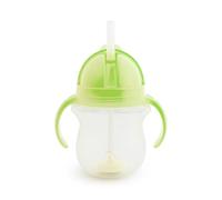 Munchkin Tasse Click Lock Tip & Sip – Paille lestée et étanche – Vert 207 ml 6 m+