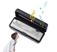 Mundharmonika - 10 Trous 20 Notes Instrument pour l'Éveil Musical des | Harmonica Diatonique C Dur pour Débutants et Cours | Son Clair et Agréable, Matériaux Sûrs ABS et Métal