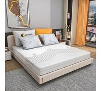 Mundialflex Matelas 90x190 Haut de 25 cm, en Memory Foam, déhoussable, fabriqué en Italie, régulateur de température 37System.