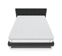 Mundialflex Mflx-W Surmatelas en polyuréthane expansé, Blanc/Gris, 160 x 200 cm