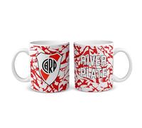 Mundo Avios Tasse en céramique River Plate, Argentine. Tasse à café de 300 ml, tasse en céramique triple AAA 350 ml (TAZ0089)