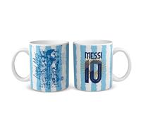 Mundo Avios Taza de Lionel Messi, de cerámica, Selección Argentina. Tasse à café de 11oz., tasse en céramique triple AAA 300 ml.