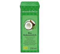 Mundo Feliz - Lait de coco bio extra crémeux, 1x 250ml, pour cuisiner, cocktails, smoothies et plus