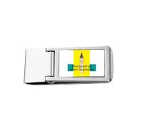 Mundo Will Go Where He Pleases! Portefeuille fin en acier inoxydable avec pince à billets