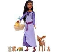 Mattel Poupée Disney Wish Asha avec animaux de la forêt de Rosas HPX27