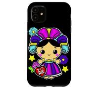 Muñeca Mexican Doll Lelé Embroidery Style Maria Otomi Girl Coque pour iPhone 11