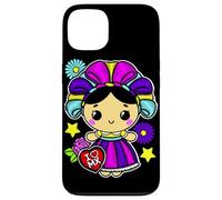 Muñeca Mexican Doll Lelé Embroidery Style Maria Otomi Girl Coque pour iPhone 13