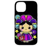 Muñeca Mexican Doll Lelé Embroidery Style Maria Otomi Girl Coque pour iPhone 14