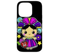 Muñeca Mexican Doll Lelé Embroidery Style Maria Otomi Girl Coque pour iPhone 14 Pro