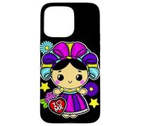 Muñeca Mexican Doll Lelé Embroidery Style Maria Otomi Girl Coque pour iPhone 15 Pro Max