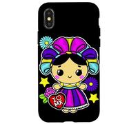 Muñeca Mexican Doll Lelé Embroidery Style Maria Otomi Girl Coque pour iPhone X/XS