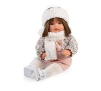 Muñecas Antonio Juan Poupée Beni Lloro Pichi 16385 Bébé en Vinyle Doux de 42 cm qui Pleure Sans Chupete, Ensemble de Mode, Jouet pour Enfants dès 3 ans