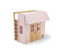 Lit cabane en bois pour poupée - Arias - Rose - Dimensions: 50x39x50 cm - Cottage - Matériau: Plastique