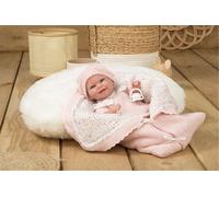 MuÑecas Arias Elegance Babyto With Blanket Weight Baby Doll 35 Cm Beige Enfants