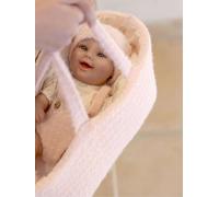 Muñecas Arias Muñeca Elegance Gadi Rosa 33 cm avec capazo et corps en vinyle, poupée fille, à partir de 36 mois