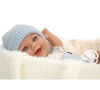 Muñecas Arias Muñeca Elegance - Poupée Garçon Vinyle 33 cm avec Capucine Azul - Âge Recommandé 3 Ans