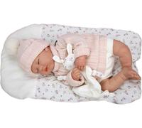 MuÑecas Arias Poupée Reborn Arias Daira Avec Coussin Et Doudou Yeux Fermés 45 Cm Rose Rose One Size