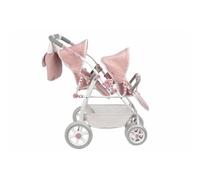 Muñecas Arias Coche Gemelar Universe pour bébé avec sac de transport, dimensions 45x70x73 cm, hauteur guidon réglable 47-77 cm, montage nécessaire, âge recommandé 3 ans