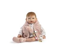 MuÑecas Guca Naiara Reborn Peinte à La Main 46 Cm-avec Cheveux Naturels 38 Cm