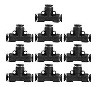 MUNEFE 10 pièces branche mâle pneumatique, raccords d'air à connexion poussée, raccord de tube pneumatique, adapté à l'intégration dans des systèmes pneumatiques (Diamètre extérieur trachéal 10 mm)