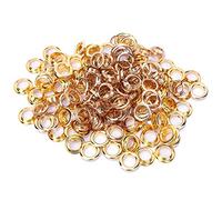 MUNEFE 100Pcs Eyelets Grommet, Eyelets Rivet, Grommets for Fabric, Suitable for Decorating Bags, Belts, Leather Bracelets, And Leather Shoes, Etc (Silver) (Gold)
