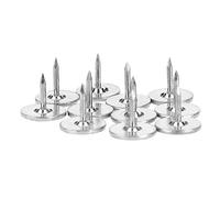 MUNEFE 100Pcs Upholstery Nail Drawing Pin, Antique Push Pins for Walls, Upholstery Tacks for Furniture, Suitable for Sofas, Baskets, Handicrafts, Etc (Yellow) (Silver) (Silver)