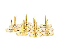 MUNEFE 100Pcs Upholstery Nail Drawing Pin, Antique Push Pins for Walls, Upholstery Tacks for Furniture, Suitable for Sofas, Baskets, Handicrafts, Etc (Yellow)