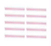 MUNEFE 10Pcs Spiral Binding Coil, Binding Spiral Sheet Coil, Capacity Spine Comb, Suitable for Offices, Classrooms, Libraries and Other Scenes (Pink)