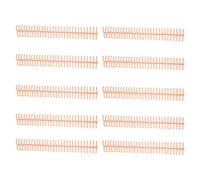 MUNEFE 10Pcs Spiral Binding Coil, Binding Spiral Sheet Coil, Capacity Spine Comb, Suitable for Offices, Classrooms, Libraries and Other Scenes (Orange)